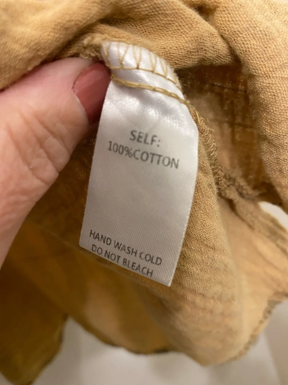 easel Tan Boho Patterned flowy Button-Front Top Oversized - Picture 6 of 6